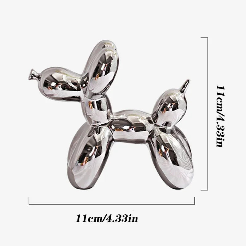Escultura de cerámica abstracta con forma de perro, globo creativo, de ERMAKOVA, 11 cm/4,3 pulgadas, para decoración del hogar y la oficina, regalo