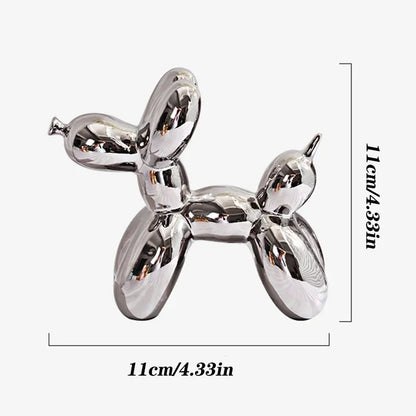 Escultura de cerámica abstracta con forma de perro, globo creativo, de ERMAKOVA, 11 cm/4,3 pulgadas, para decoración del hogar y la oficina, regalo