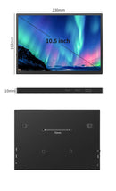 HGFRTEE 100%sRGB 10.5 inch Portable Monitor 1280P 420Cd/m ² Second screen For Laptop Mac Xbox PS4/5 Switch PC Extension Display