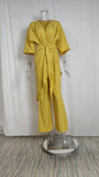 Solid Color Jumpsuits For Woman Jumpsuit Women's Clothing Temperament Simple Style Casual V-link Loose Tighten The Waist Elegant