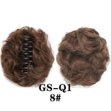 Coque despojado com piranha claw clip aplique de cabelo cacheado