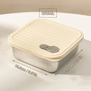 WORTHBUY 304 Stainless Steel Lunch Box With Lid Portable Fruit Salad Food Container Stackable Leak Proof Bento Box For Student