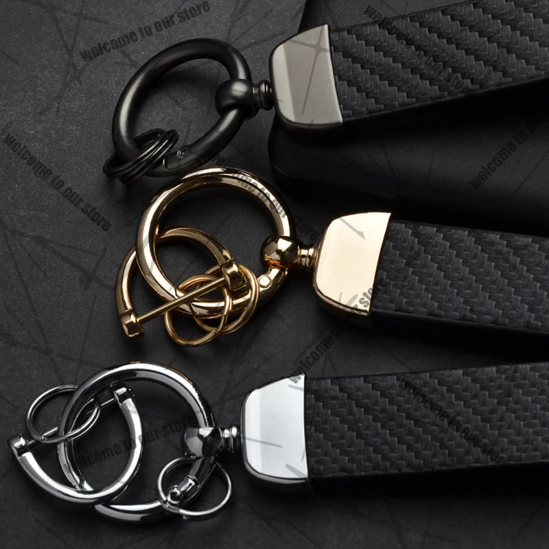 Car Keychain For PUMA ST Cougar Wolf MK3 MK4 MK5 MK6 Logo Carbon Fiber Leather Zinc Alloy Emblem Key Chain Accessories