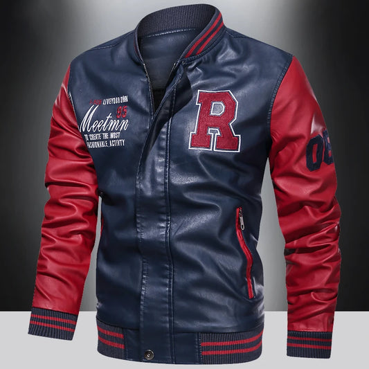 Chaqueta de motociclista para hombre, ropa de invierno, protector de moto, impermeable, de cuero PU