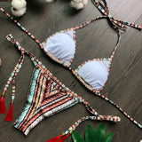 Conjunto de bikini sexy 2021 de 2 piezas con estampado de calor, traje de baño deportivo para mujer, ropa de playa, traje de baño push-up acolchado, mono de baño exquisito