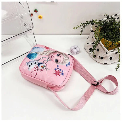 MINISO Disney 2024 New Princess Series Crossbody Bag "Frozen 2" Elsa Sophia Cartoon Shoulder Bag Girls Casual Fashion Handbag