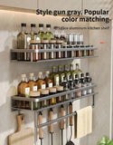 Aluminum Kitchen Rack Kitchen Shelf Toilet Storage No Drill Hanging Rack Bathroom Organizer Hang on the Wall Kitchen