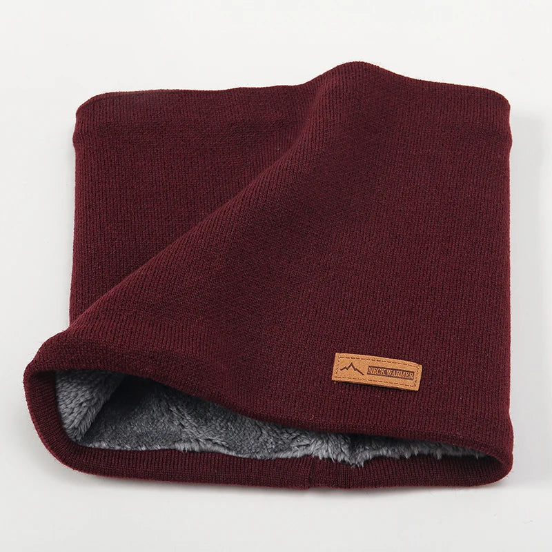 Bufanda cálida de invierno 2023 para mujer, de punto, con anillos de felpa, lisa, para hombre y mujer.