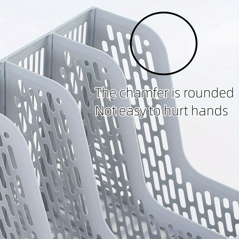 1 pcs, thickened file rack, file frame, quadruple file seat, simple data basket, shelf, file basket, office use, student use