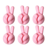 Finger Shape Cable Clips Holder Cute Charging Cord Management Home Office Car Desk Tidy Self-Adhesive Cable Winder Organizer