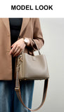 100% Genuine Leather Women's Bucket Bag Luxury Designer Versatile Shoulder Bag Women Commuter Crossbody Bags Female Handbag