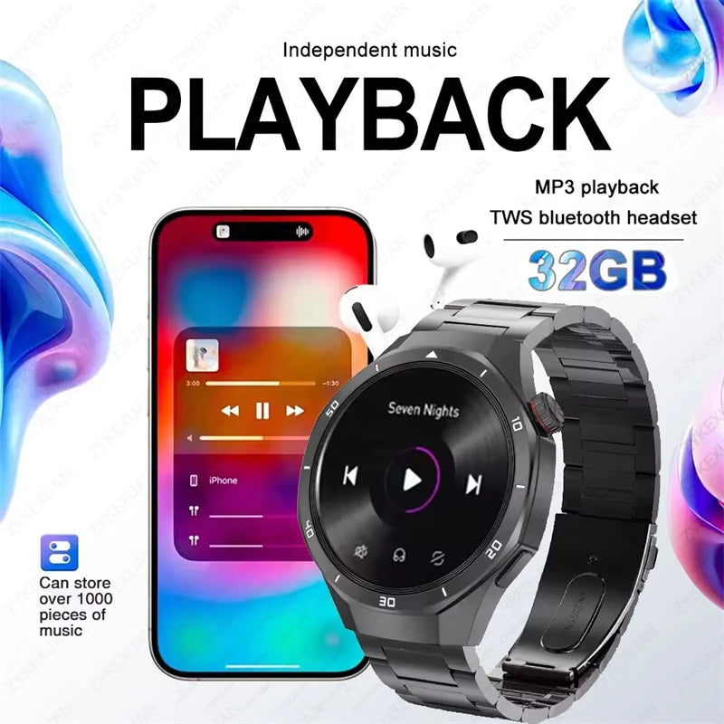 GT5 Pro Smart Watch Men's Women 466*466 HD Screen Bluetooth Call Smartwatch GPS Map Compass Sports Fitness Smartwatch 2025 New