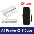 Portable A4 Thermal Printer Bluetooth Photos PDF Document Printing Machine Folded Rolls Paper For Office Work Home School Travel