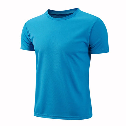 Men Women Quick Dry Short Sleeve Sport T Shirt Gym Fitness Shirts Trainer Running T-shirt Teenager Breathable Sportswear 