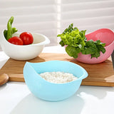 Rice Sieve Plastic Colander Kitchen Drain Basket with Handles Rice Bowl Strainer Basket Sink Drain Kitchen Tools