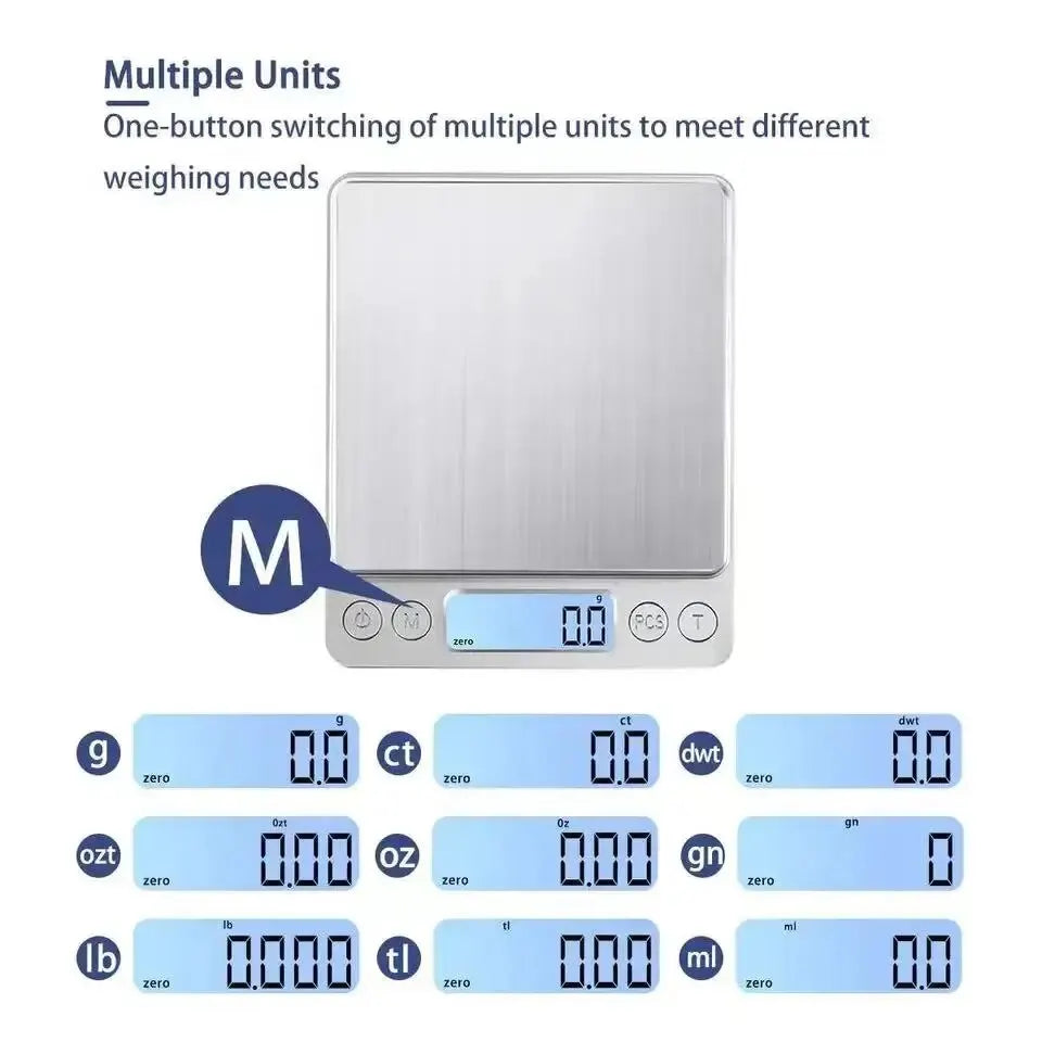 1Pcs Digital Kitchen Scale 3000g/ 0.1g Small Jewelry Scale Food Scales Digital Weight Gram and Oz Digital Gram Scale