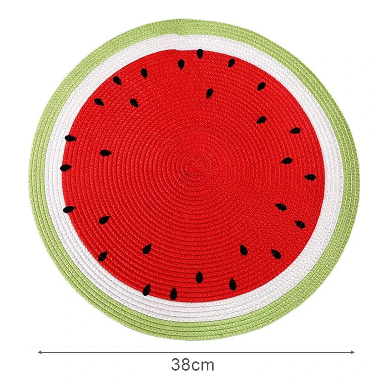 Round Placemats Set  Braided Circle Place Mat Washable Table Mats for Kitchen Dining Table Mixed Color Non-Slip Place mats