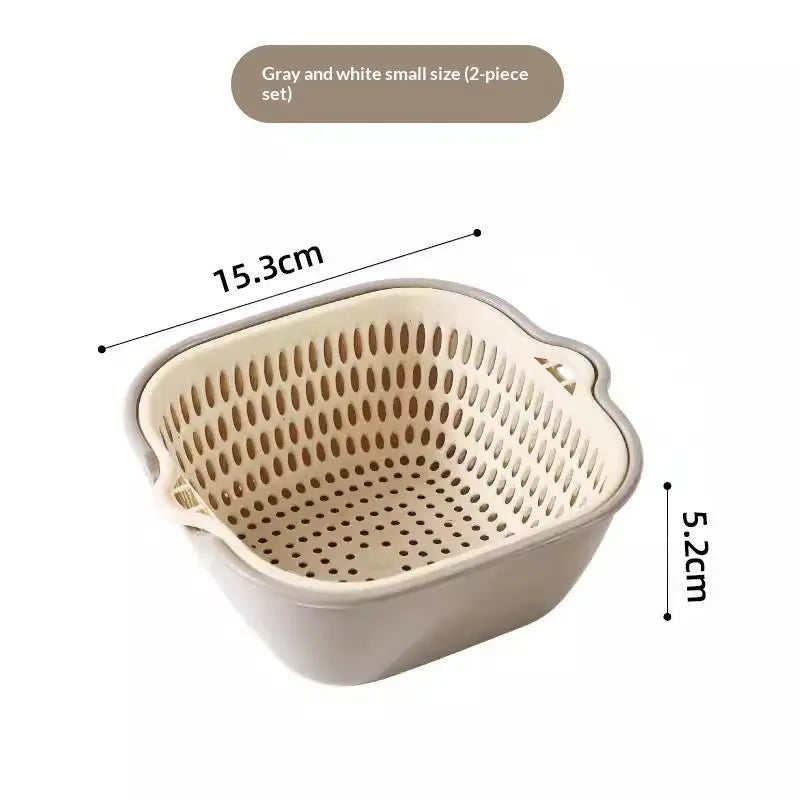Kitchen Sink Vegetable Drainer Fruit Basket For Fruit Washing Plastic Basin Vegetable Washing Basin Drain Basket Basin