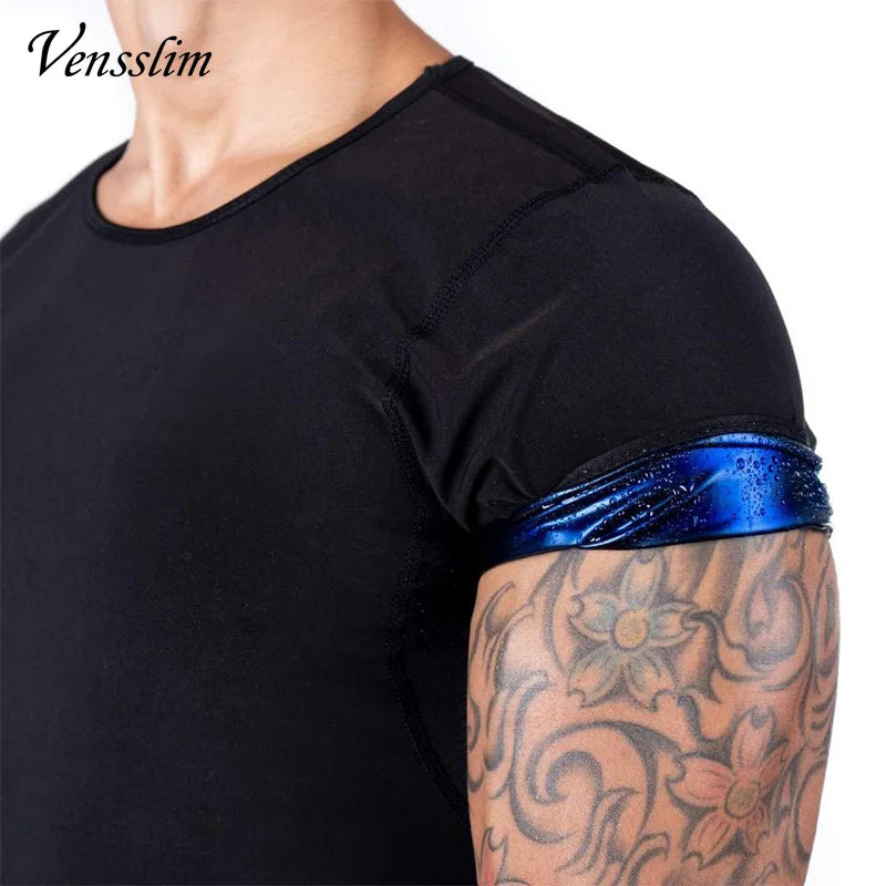 Vensslim Men’s Sauna Suit Sweat Heat Trapping Workout Fat Burner Vest Slimming Body Shaper Tank Top Waist Trainer Fitness Corset