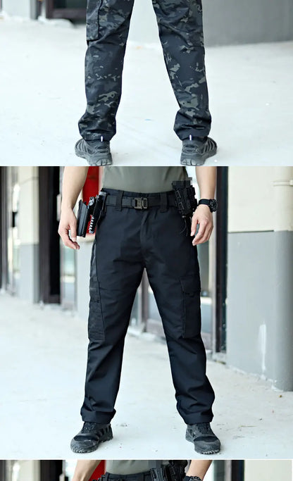 Pantalones de trabajo tácticos para hombre, pantalones cargo para exteriores, multibolsillos, impermeables, para otoño y primavera, ropa de trabajo al aire libre, pantalones de senderismo