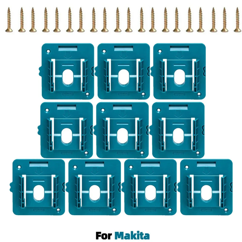 Machine Holder Battery Storage Rack for Dewalt/Makita/Milwaukee 14.4V 18V Li-ion Battery Wall Mount Tool Bracket Fixing
