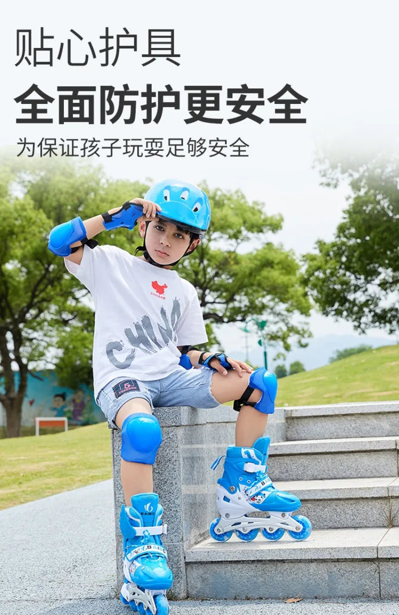 Factory Cheap Price Hot Selling in Stock Boys and Girls Skating Shoe Kids Inline Roller Quad Skates