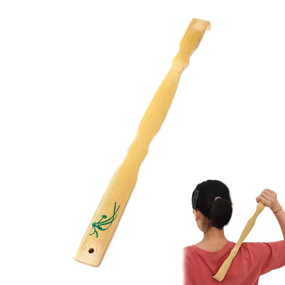 Bamboo Portable Back Scratcher Wooden Body Roller Stick Backscratcher Wooden Scratching Backscratcher Massager