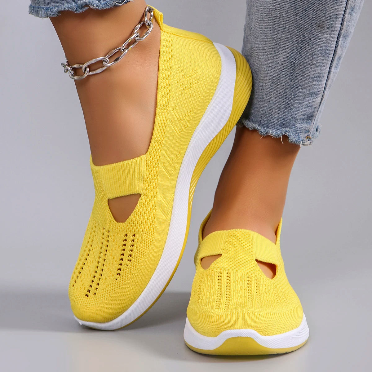 Zapatillas deportivas de primavera para mujer, modernas, transpirables, ligeras, antideslizantes, resistentes al desgaste, informales, planas.