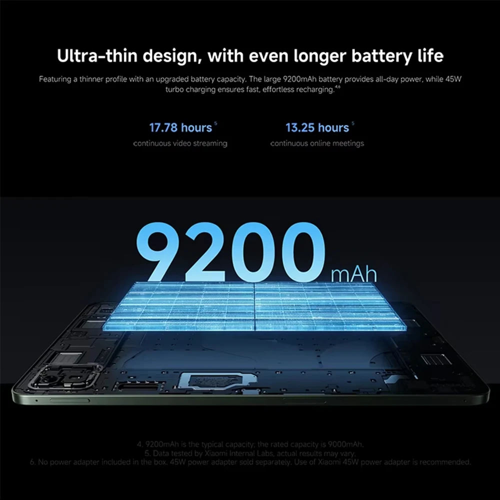 Tablet Xiaomi pad 8 11.2 polegadas 3.2K 144Hz - Snapdragon 8s Gen 4 bateria de 9200 mAh wi-fi 7