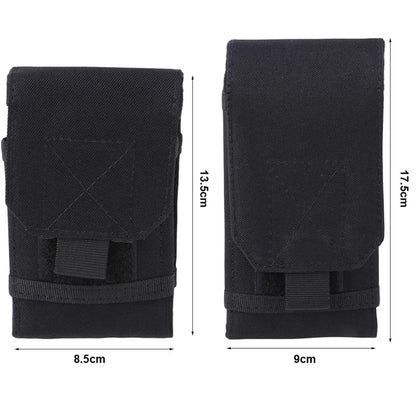 Bolsa de camuflaje para exteriores, soporte para teléfono, funda deportiva para cinturón, impermeable, de nailon, EDC, para caza deportiva, bolsas de camuflaje en mochila