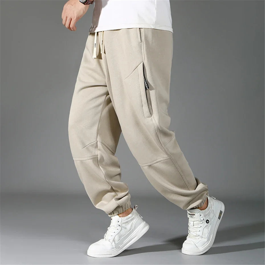Calças masculinas de tamanho extra grande cintura elástica solto ajuste jogger masculino primavera mais grande moletom gordura 12xl calças esportivas baggy 10xl 9xl