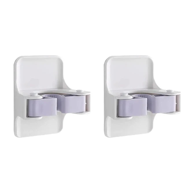 Parede vassoura e esfregão organizador para casa e cozinha, 1 ou 2pcs