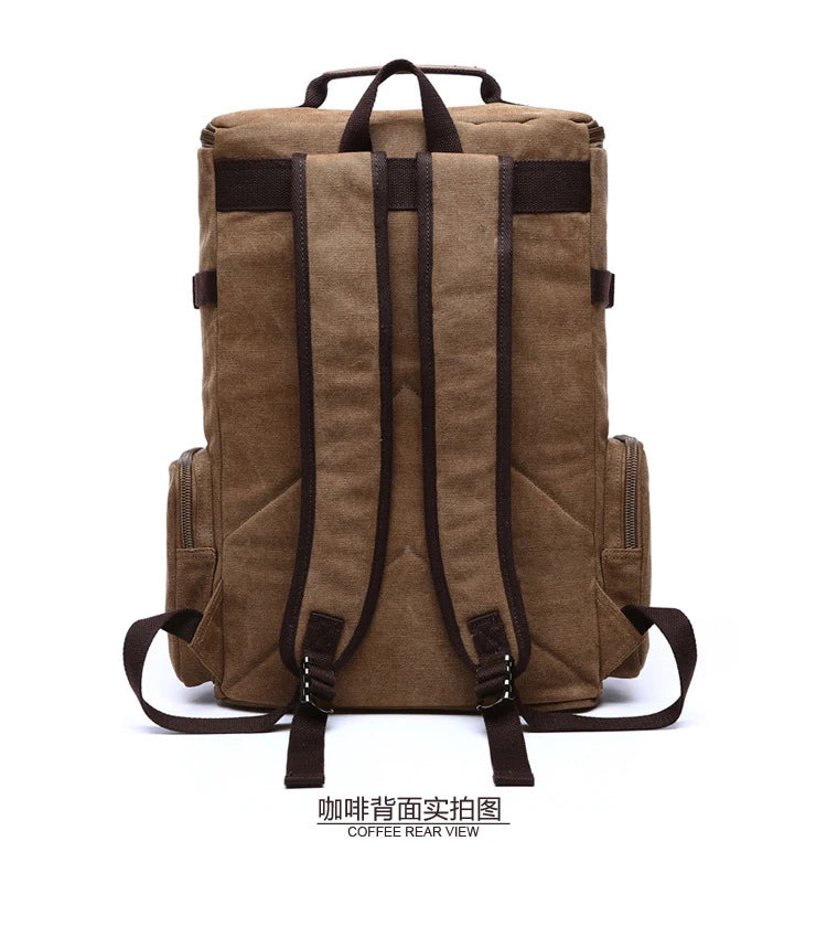 Mochila de lona multifuncional DISCOVERY-SUN, mochila informal para senderismo, mochila escolar para deportes al aire libre, mochila de viaje de gran capacidad.
