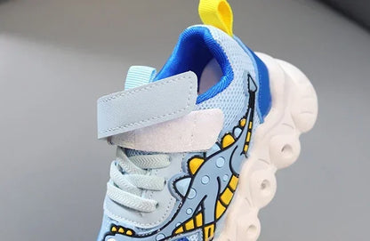 Tennis Shoe LED Children Trainer Cartoon Boy Casual Sneaker for Boy Kid Shoe for Girl Mesh Breathable Shoe Baby Illuminated Shoe