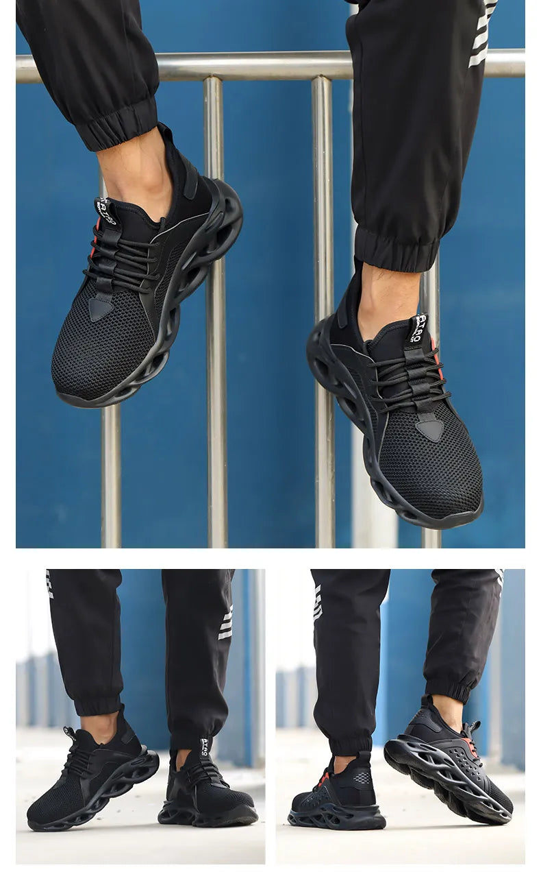 Men's Safety Footwear: Indestructible Steel Toe Protective Boots - Anti-Smash, Anti-Puncture, Work Safety, Anti-Slip Shoes