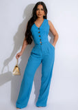 Fashion Sleeveless Vest Pants Women's Solid Color Suit Spring Summer V-Neck Ultra Short Top + Slim Pants Female Office 2 Piece Set