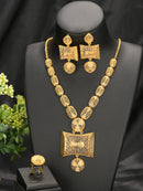 Dubai Jewelry Sets Creative Necklace Charm Bridal Bracelet Earrings for Women Ring Wedding Accessories