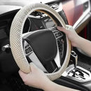 Elastic Elastic Steering Wheel Cover, Warm in Winter, Cool in Summer, Universal 15 Inches (About 38.1 Cm), Microfiber Breathable