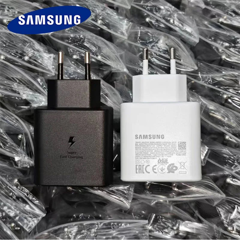 Cargador de pared Samsung PD de 45 W, carga superrápida, original de EE. UU., cable USB C a tipo C de 5 A, para Galaxy S25, S24, S23, S22 Ultra, A54, A53 y Note20.