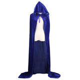 Capa de Veludo Unissex Estilo Ceifador com Capuz – Ideal para Halloween, Natal e Cosplay (Diabo, Bruxa, Mago ou Medieval)