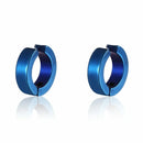 2 pendientes de aro de acero inoxidable 316L de moda, sin perforación, con clip, falsos.