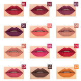 12 Pçs/set Lápis À Prova D' Água Conjunto de Batom Caneta Matte Lip Liner Canetas de Maquiagem de Longa Duração Fácil de Usar Copo Antiaderente Kits de Cosméticos