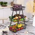 Double Layer Multifunctional Storage Basket, Desktop Shelf, Snack And Fruit Storage Table, With Two Layers Of Storage On Top