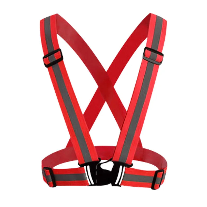 Highlight Reflective Straps Night Running Riding Clothing Vest Adjustable Safety Vest Elastic Band For Adults and Children
