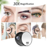 30x Magnification Mirror With Suction Cup Blackhead Magnifying Compact Remove Acne Pores Tool Bathroom Makeup Mirror