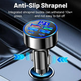 300W PD Car Charger 6 Ports Fast Charging QC3.0 USB C Car Phone Charger Type C Adapter Dual PD Super Fast with Digital Display