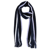 Classic Striped Outdoor Scarves Men Cashmere Soft Knitted Striped Scarf Long Tassel Neck Warmer Men'S Winter Scarf