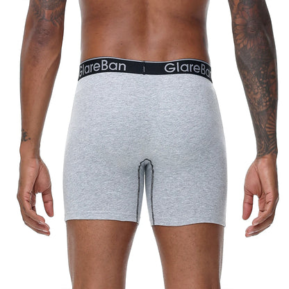 4pcs Set Mid-Long Boxer Shorts Men's Underwear Cotton Breathable Male Underpants for Men Homme Boxershorts Slips Soft Panties