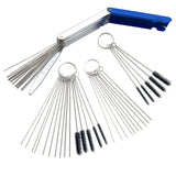 Carburetor Cleaning Tool Carbon Dirt Jet Remover Brushes Needles for Car Motorcycle Moped Scooter ATV Carb Jets Wire Cleaner Kits