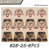 WW2 French Soldier Figure Building Blocks Military War Weapon Medical Officer Army Infantry Warrior Cavalry Gun Bricks Toy Gifts